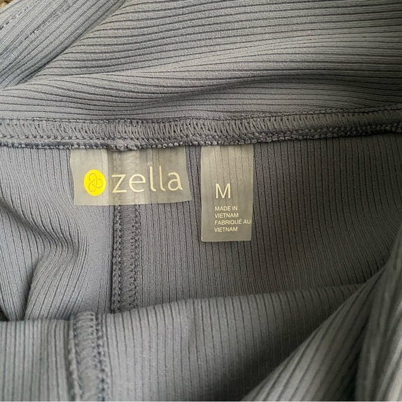 Zella NWT Live In High Waist Rib Wide Leg Pants in Grey Folkstone size Medium - Picture 7 of 7